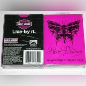 Harley-Davidson X Bicycke Pink Butterfly plating Card Deck